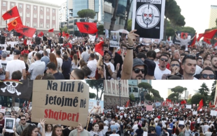 Во Тирана илјадници луѓе протестираа против пректот на зетот на Трамп, најмасовно досега