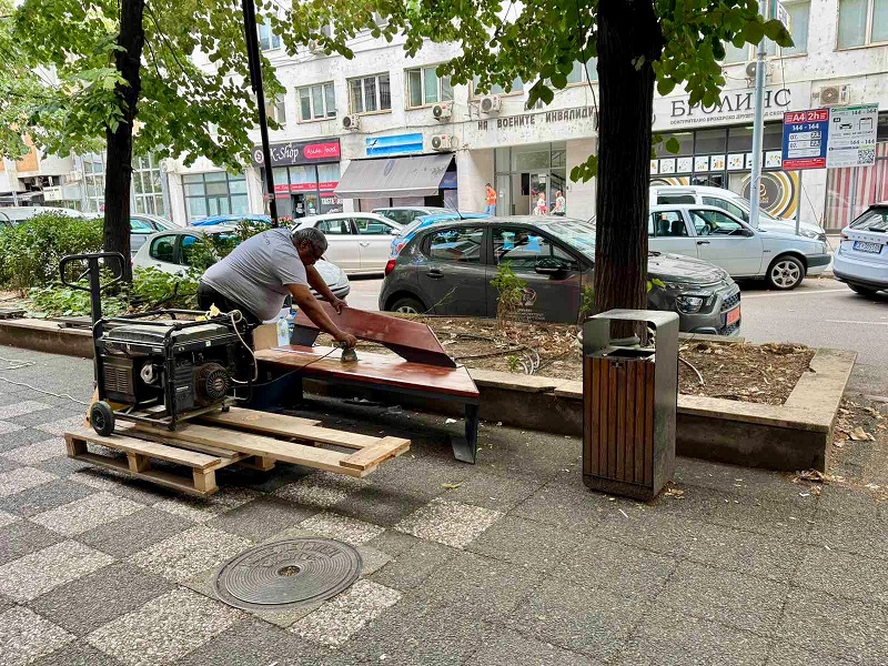 Се разубавува потегот од Зеленото пазарче до Собранието